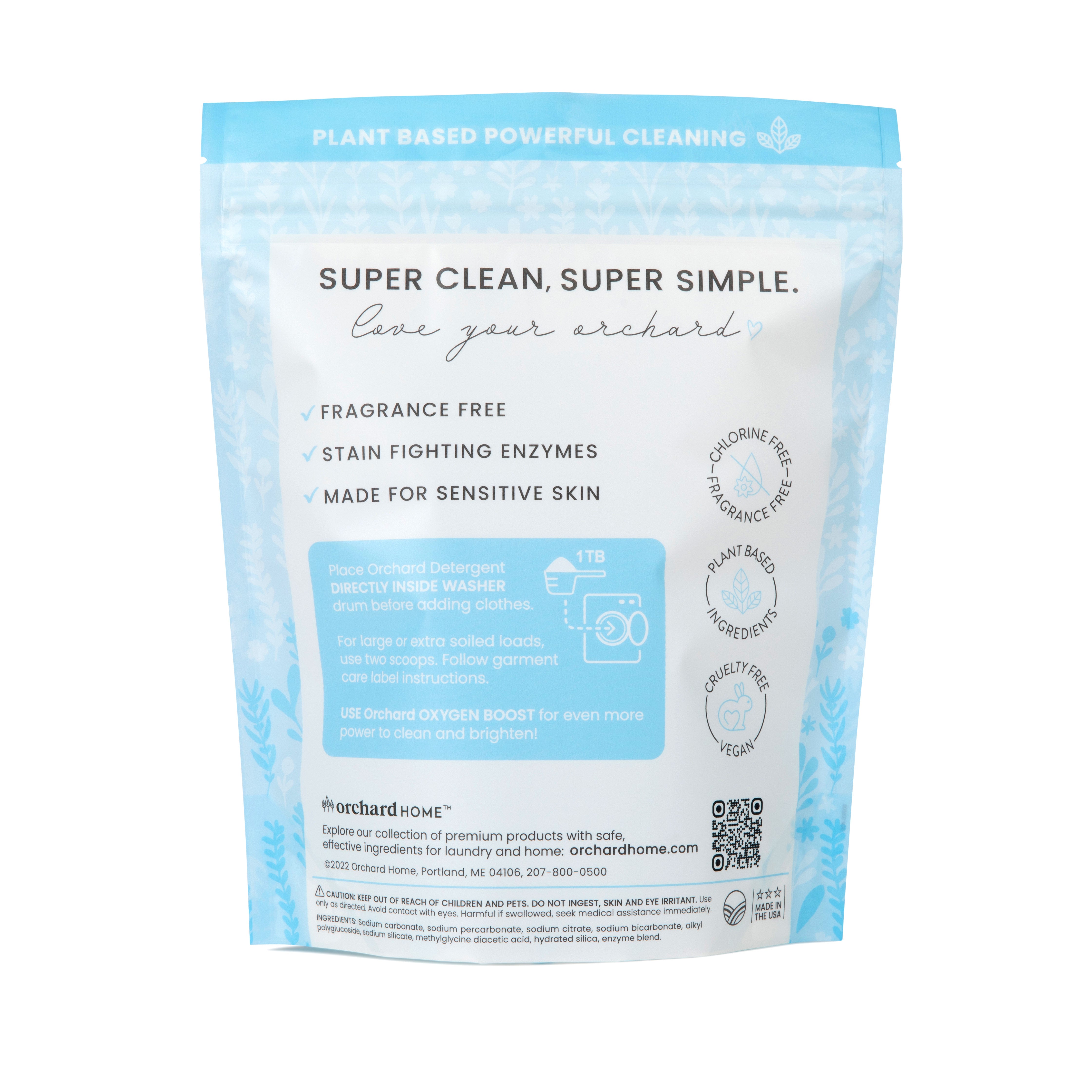 Unscented Natural Laundry Detergent Powder | Orchard Eco-Friendly Laundry